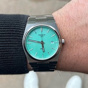 Tissot PRX 40mm Quartz Watch Tiffany/Mint Green Dial Excellent Condition 🔥
